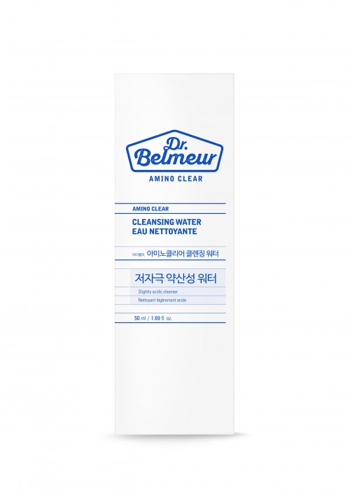 [Online Exclusive] THE FACE SHOP Dr Belmeur Amino Clear Cleansing Water Travel Size 50ml - Makeup, SPF Remover & Gently Exfoliate Dead Skin Cells